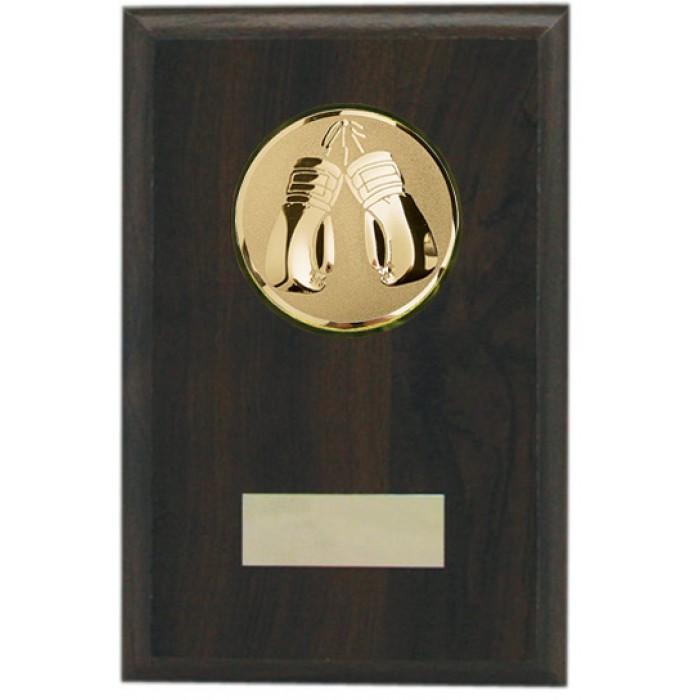 Budget wooden Boxing plaque 6'' - choice of sports centre 